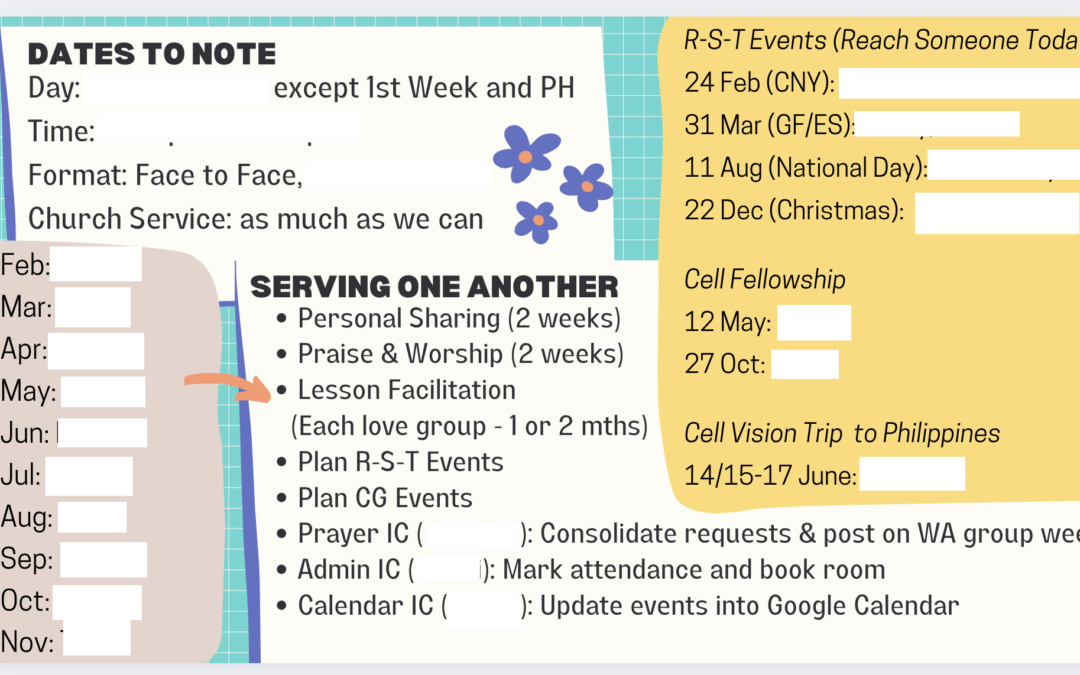 Why I Co-Plan the Schedule for Cell a Year in Advance